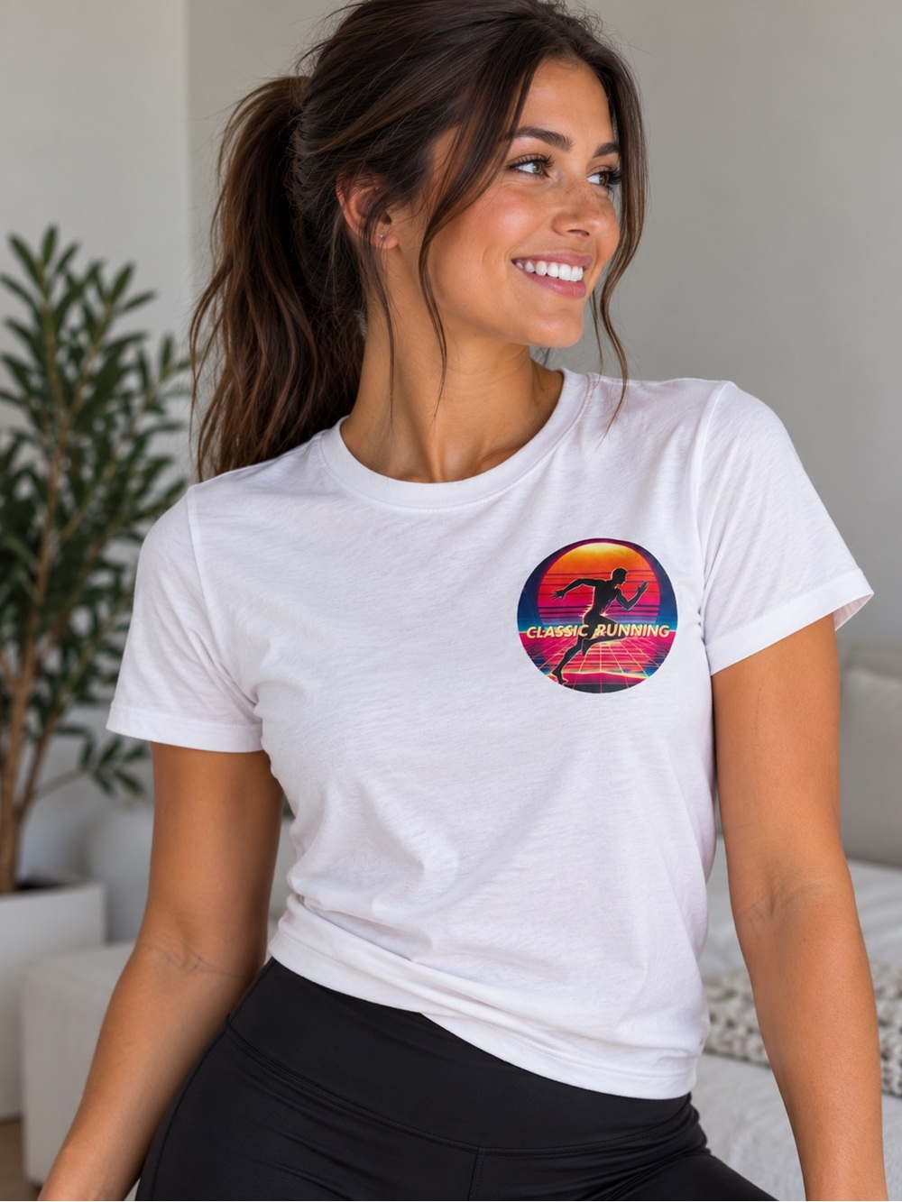 Member’s Mark Classic Running Graphic White Tee XS